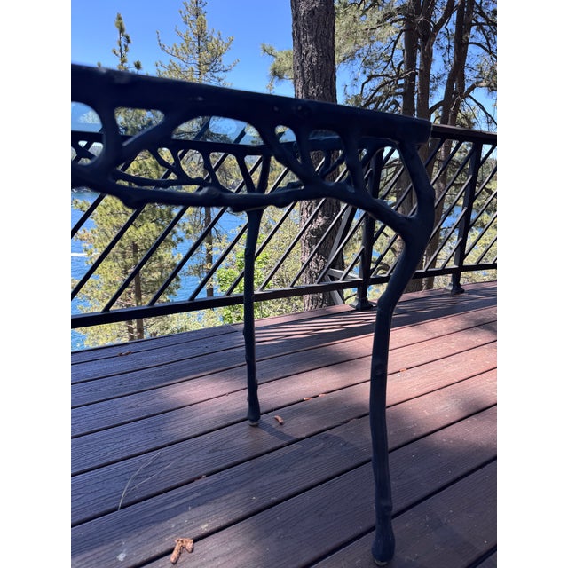 Vintage Veneman of California Twig and Branch Glass Top Console Table, Attributed For Sale - Image 10 of 11