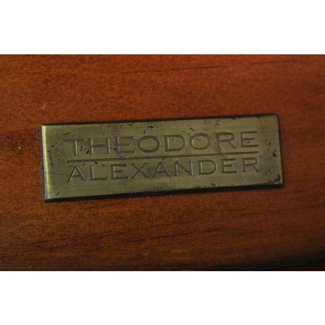 Theodore Alexander Curved Mahogany Corner Cabinet For Sale - Image 18 of 18