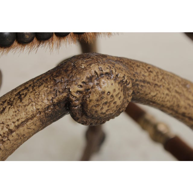 Theodore Alexander Antler Chair W. Animal Hide For Sale - Image 12 of 15