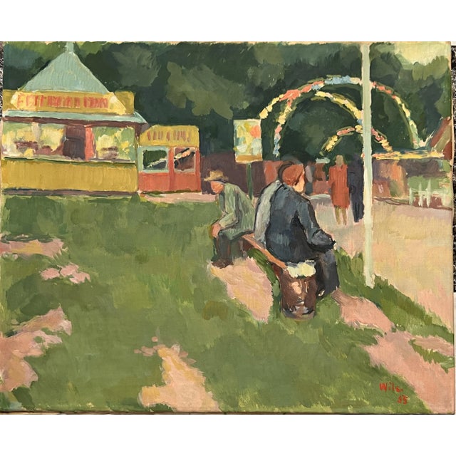 Wilhelm Julien Wils, Landscape, Oil on Canvas, 1955 For Sale - Image 7 of 7