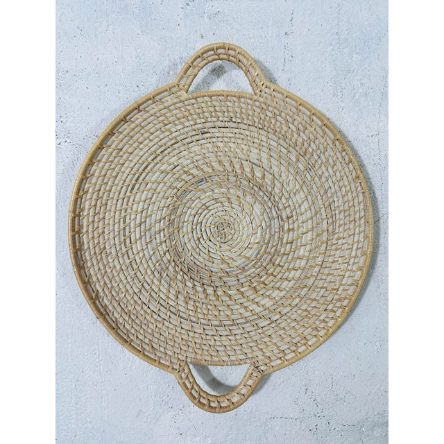 1980s Woven Rattan Hanging Tray For Sale - Image 5 of 6