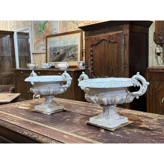 19th Century Cast Iron Medici Vases, Set of 2 For Sale - Image 14 of 15