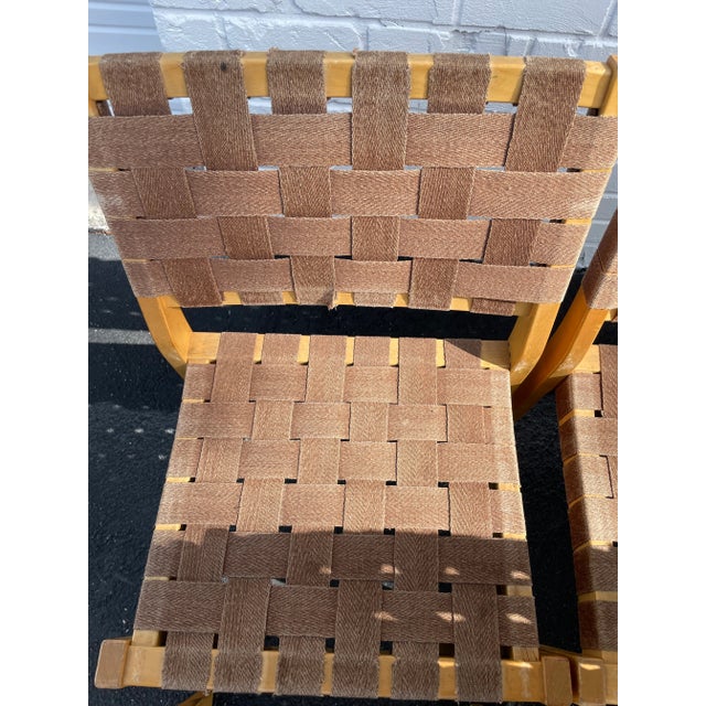 Brown Alvar Aalto 611 Dining Chairs for Artek Mid Century Modern - Set of 6 For Sale - Image 8 of 12