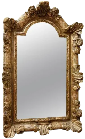 18th C. French Regence Carved Giltwood Mirror
