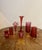 Glass Antique Cranberry Glasses in Red, 1860, Set of 7 For Sale - Image 7 of 7