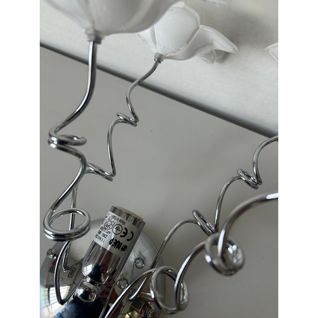 Cloe Wall Lamp in White Murano Glass, 2004, Set of 2 For Sale - Image 6 of 7