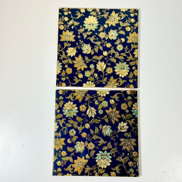1980s Vintage Chinoiserie Hollywood Regency Boho Chic Trivets - Set of 2 For Sale - Image 6 of 9