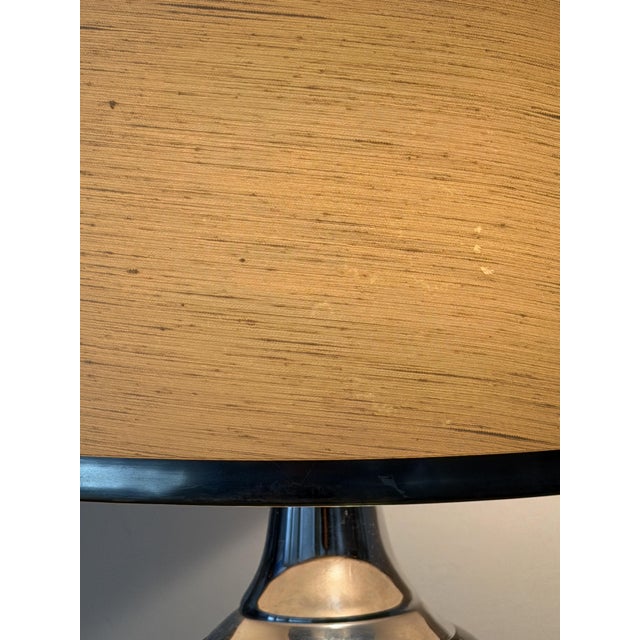 Vintage Italian Smoked Glass and Chrome Table Lamp, 1980s For Sale - Image 10 of 18
