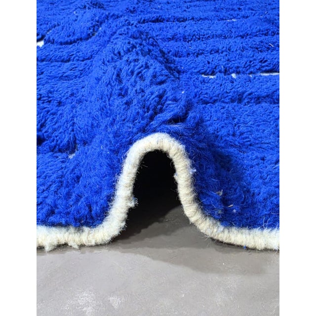 Blue Moroccan Rug - 9.8 X 7.7 Ft For Sale In Cleveland - Image 6 of 6
