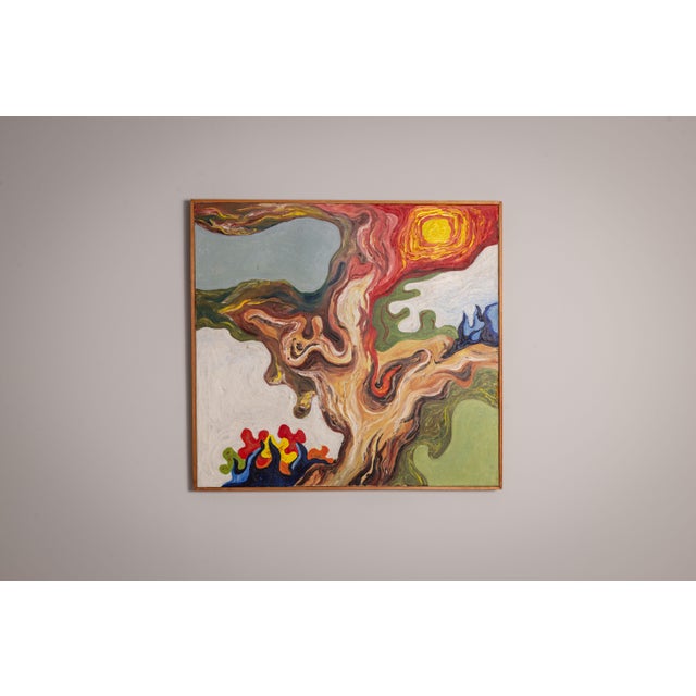 Figure Under the Sun, 1960s, Oil on Canvas For Sale - Image 11 of 11