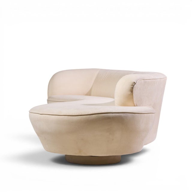 Directional Vladimir Kagan for Directional Mid Century Cloud Sculpted Sofa For Sale - Image 4 of 10
