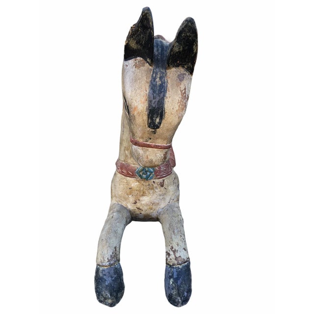 Antique Indian / Rajasthani Hand Carved Wooden Horse For Sale - Image 4 of 13