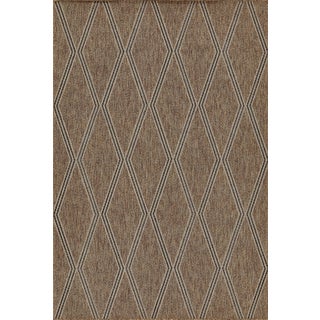 Momeni Contemporary Indoor/Outdoor Hampton Inlet Rug in Natural, 4'1" x 6' For Sale