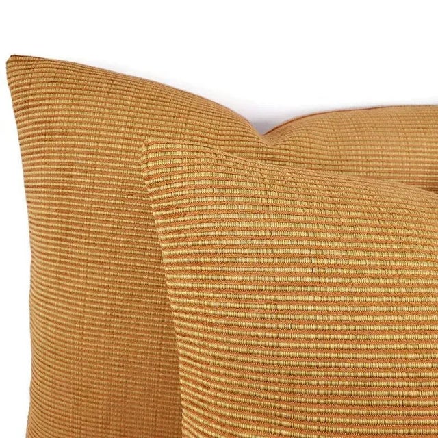 Contemporary Kravet Smart Ottoman Strie in Rust Pillow Cover For Sale - Image 3 of 8