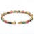 15.01 Ct Emerald, Ruby and Blue Sapphire Tennis Bracelet in 14k Yellow Gold For Sale In New York - Image 6 of 7