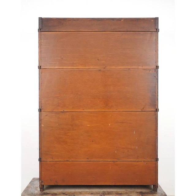 Mid 20th Century Globe Wernicke Art Mission Quarter Sawn Oak Barrister Bookcase For Sale - Image 12 of 12