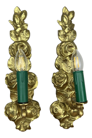 Vintage French Wall Sconces, Set of 2