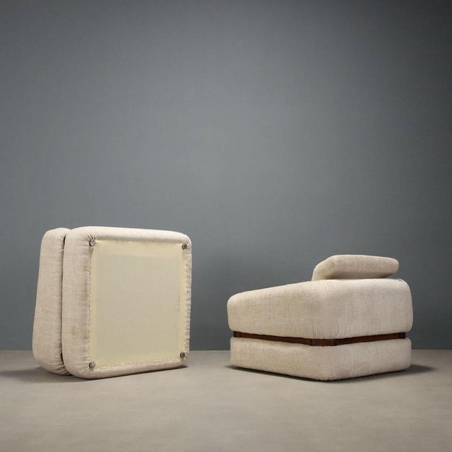 Vintage Armchairs in White, 1970s, Set of 2 For Sale - Image 9 of 10