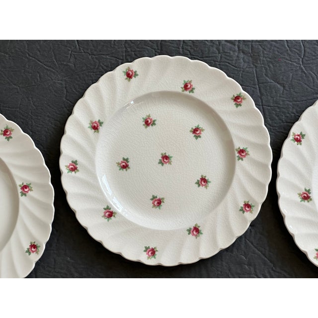 English Clarice Cliff Royal Staffordshire Bread & Butter Plates Set of 7 For Sale - Image 3 of 12