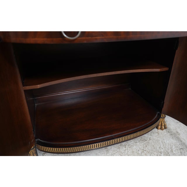 1990s Ej Victor Mahogany Sideboard W. Lion Head Pulls For Sale - Image 5 of 18