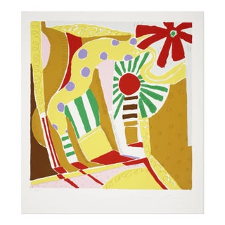 "Flowers 4" 1975 - Knox Martin Signed Lithograph For Sale