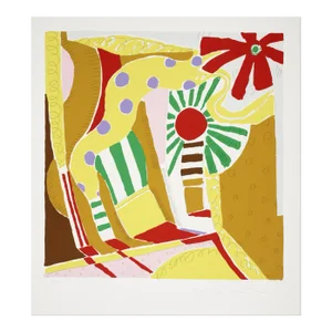 "Flowers 4" 1975 - Knox Martin Signed Lithograph