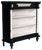 Ebonized Neoclassic Carved Walnut & Lacquered Bookcase, 1900s For Sale