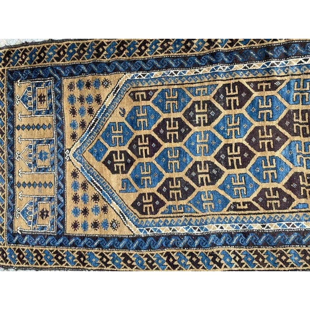 Small Baluch Afghan Prayer Rug For Sale - Image 4 of 11