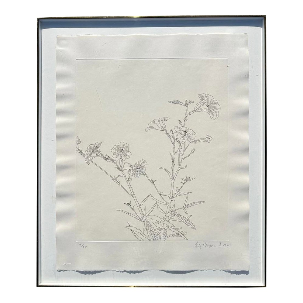 Ed Baynard (American, 1940–2016) Floral, Flowers Etching Framed | Chairish