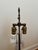Traditional Vintage Brass and Forest Green Glass Dual-Socket Banquet Lamp For Sale - Image 3 of 10