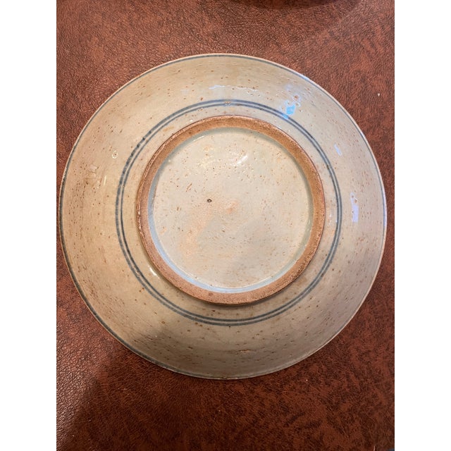 Ceramic Vintage Chinese Ming / Qing Blue White Swatow Zhangzhou Bowls - Set of 3 For Sale - Image 7 of 10