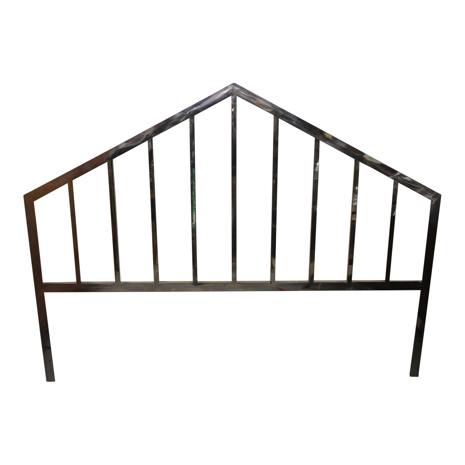 1970s King Size Chrome Headboard Attributed to Milo Baughman Chairish