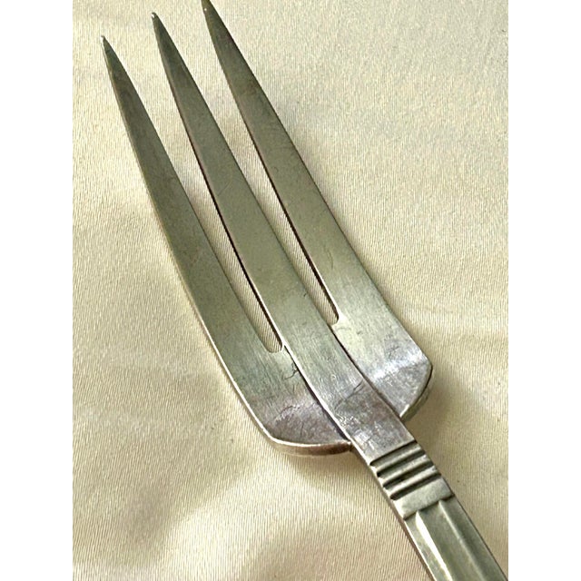 1930s 1935 Wallace Art Deco Pattern Vogue II Silver-Plate Flatware, 69 Pieces For Sale - Image 5 of 7