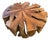 Andrianna Shamaris Organic Teak Wood Round Coffee Table For Sale