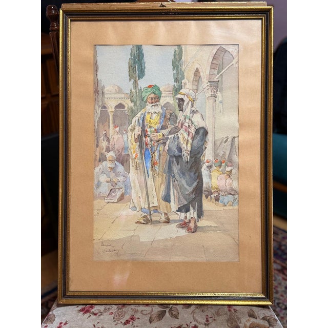 A beautiful pair of orientalist watercolours by the renowned German artist Carl Friedrich Heinrich Werner, one of the...