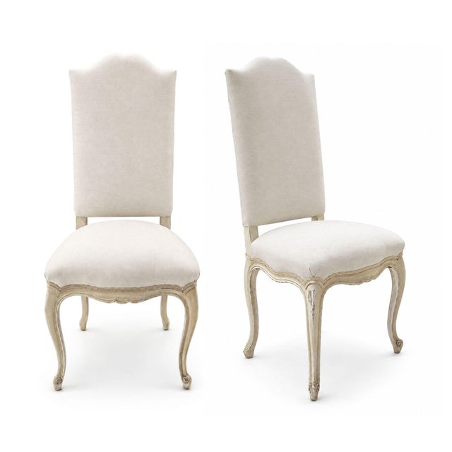 French 19th Century Set of Six Louis XV Style Upholstered Dining Chairs For Sale - Image 3 of 8