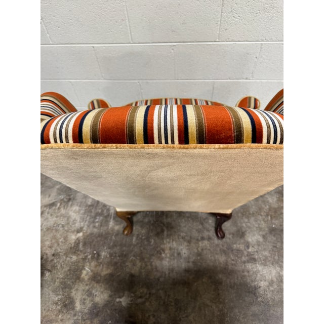 Wood Vintage Sherrill Smoking Room Library Wingback Chair For Sale - Image 7 of 12