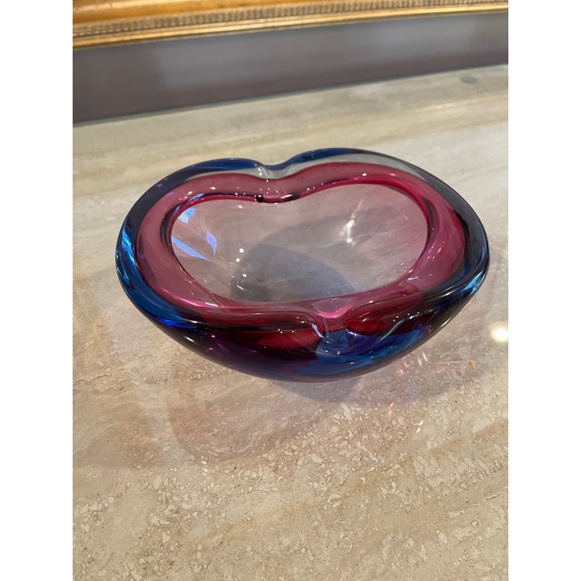 Mid-Century Modern Large Vintage Murano Glass Murano Ashtray For Sale - Image 3 of 7