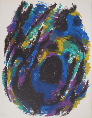 Alfred Manessier, Composition in Colors, 1960, Original Lithograph