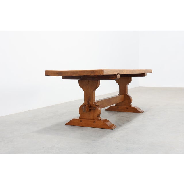 1960s Rustic Oak Dining Table, France, 1960s For Sale - Image 5 of 15