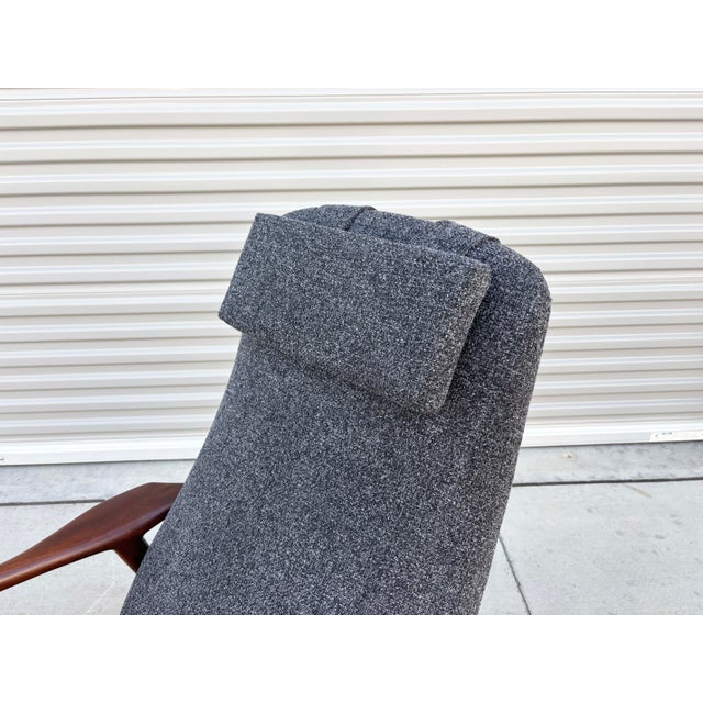 Brown Mid Century Walnut Recliner Lounge Chair & Ottoman by Alf Svensson for Dux For Sale - Image 8 of 15