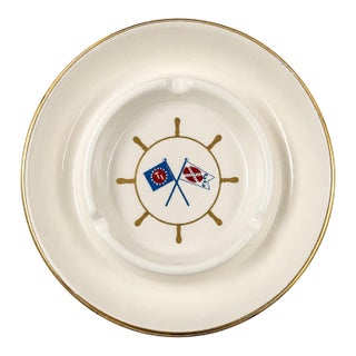 Vintage the Tides Inn Hotel Irvington Virginia Nautical Ceramic Ashtray For Sale