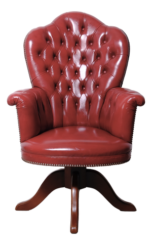 Vintage Chesterfield-Style Swivel Office Chair, 1960s