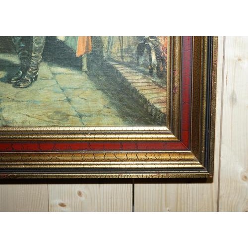 Metal After F.M. Bennett, Great Content, Oil Painting, Framed For Sale - Image 7 of 13