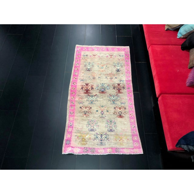 1960s Vintage Turkish Handmade Multicolor Rug For Sale - Image 11 of 11