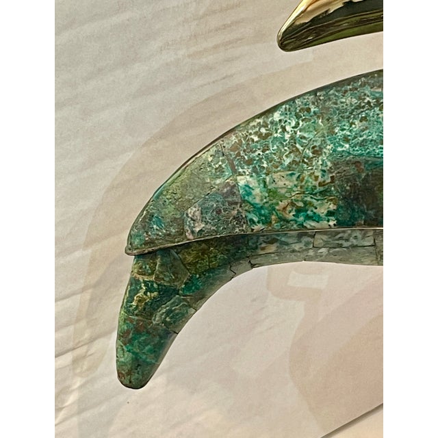 Rare Emilia Castillo Taxco Hammered Copper Toucan Centerpiece Bowl, Signed For Sale - Image 13 of 16