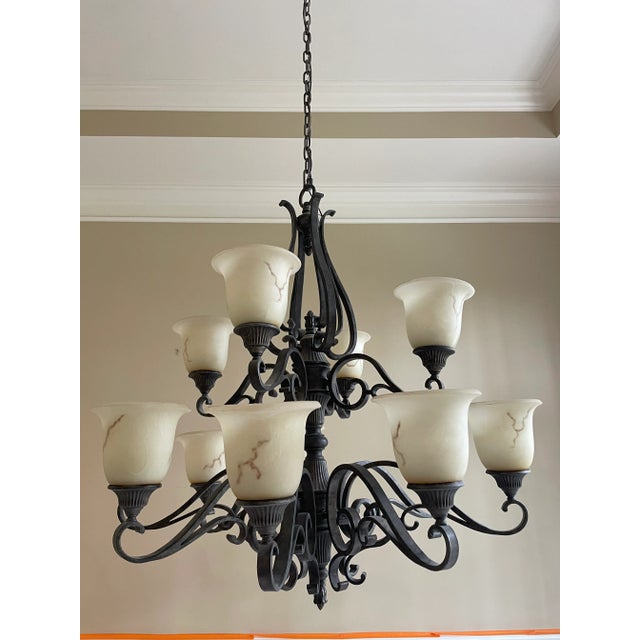 Murray Feiss 12 Light Chandelier For Sale - Image 11 of 12