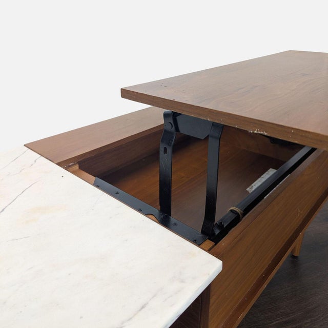 West Elm Marble & Wood Pop-Up Coffee Table For Sale In San Francisco - Image 6 of 11