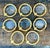 Metal Vintage Gilt Bamboo Table Setting Personal Ashtrays - Set of 8 For Sale - Image 7 of 11