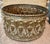 Antique French Revival Repoussé Brass Jardinière Cachepot, Embossed Classical Urn Motif Planter C 1890–1915 For Sale - Image 4 of 11